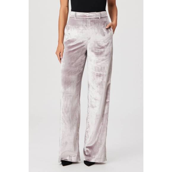 NEW PAIGE chateau velvet pant in pewter - Picture 1 of 3